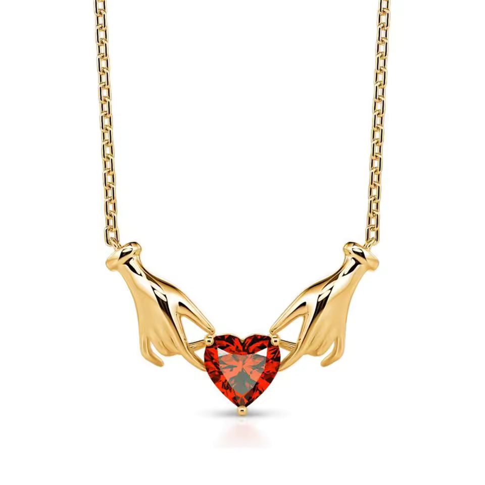 Collier "Cœur rouge"